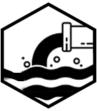 in-line, in-situ sewage treatment